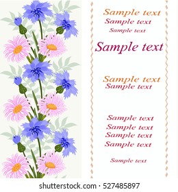
Invitation or wedding card with abstract floral background.
 