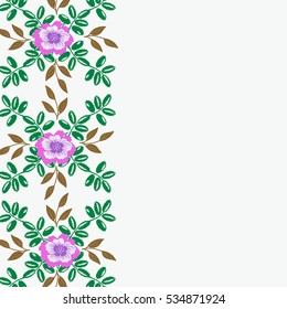 
Invitation or wedding card with abstract floral background.
 
