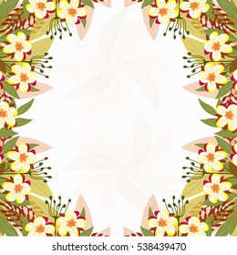 
Invitation or wedding card with abstract floral background.
 