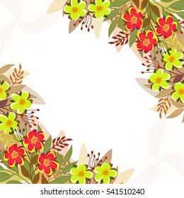 
Invitation or wedding card with abstract floral background.
 