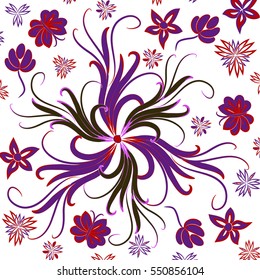 Invitation or wedding card with abstract floral background.
