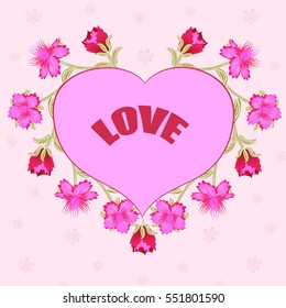 
Invitation or wedding card with abstract floral background.
 