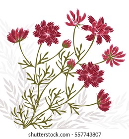 
Invitation or wedding card with abstract floral background.
 