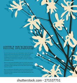Invitation or wedding card  background and elegant floral elements.