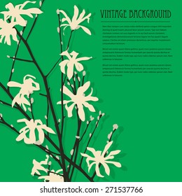 Invitation or wedding card  background and elegant floral elements.