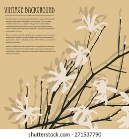 Invitation or wedding card  background and elegant floral elements.