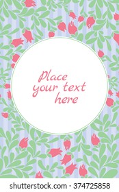 Invitation wedding card with current trendy flowers vector template