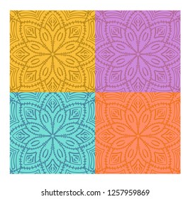 Invitation or wedding card with mandala vector illustration. Template of Business card, greeting card, Gift voucher, background pattern, fashion design.
