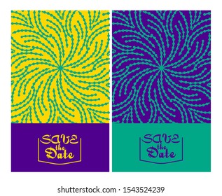 Invitation or wedding card with mandala vector illustration. Template of Business card, greeting card, Gift voucher, background pattern, fashion design.