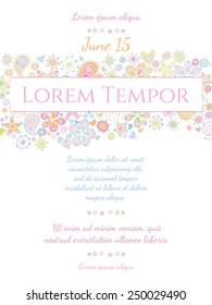 Invitation wedding card vector template - for invitations, flyers, postcards, cards and so on