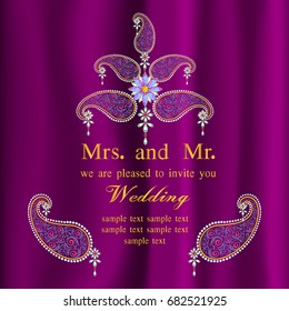 Invitation and wedding cards. Template frame. Perfect cards for any other kind of design, birthday and other holiday, medallion, indian, arabic,dubai.
