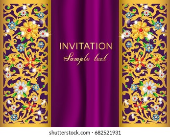 Invitation and wedding cards. Template frame. Perfect cards for any other kind of design, birthday and other holiday, medallion, indian, arabic,dubai.
