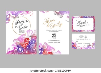 invitation to the wedding, a great celebration of lovers, the bride and groom.background texture luxury liquid marble and gold. for business cards, flyers, flyer, banner, website, paper printing. 