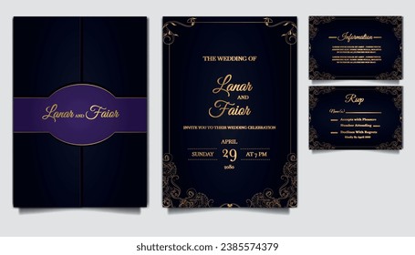 invitation wedding luxury card set