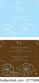 Invitation for wedding on the beach