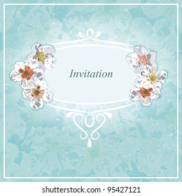 Invitation for wedding, shower, baby event, special occasion. EPS 10 vector illustration