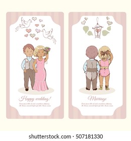 An invitation to the wedding vector illustration