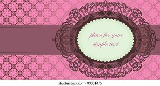 Invitation to the wedding. Vector lace.