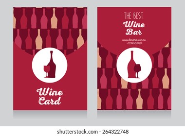 invitation for wine party, can be used as template for wine shop business card, colorful geometric design, vector illustration