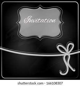  invitation written by chalk on a board?