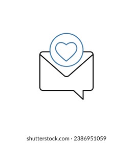 icono de línea de concepto de invitaciones. Ilustración de elemento simple. diseño de símbolos de esquema de concepto de invitaciones.