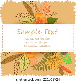 Invitations with floral background 