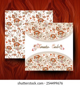 Invitations with floral background