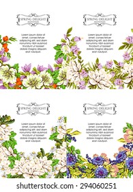 Invitations with floral background