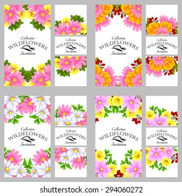 Invitations with floral background