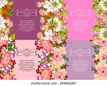 Invitations with floral background