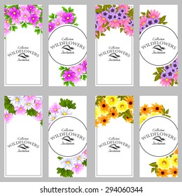 Invitations with floral background