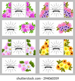 Invitations with floral background