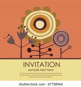 Invitations with flowers