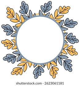 Invitations in a round frame with a flower for announcements about offers and discounts. Spring and summer floral arrangements in the botanical style. Modern design.