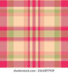 Invite check vector texture, india seamless pattern plaid. Skirt fabric background tartan textile in red and orange colors palette.