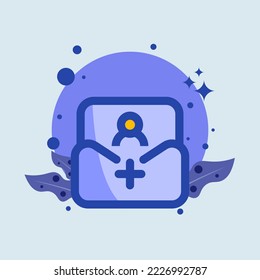 Invite flat illustration. Request signs vector illustration.