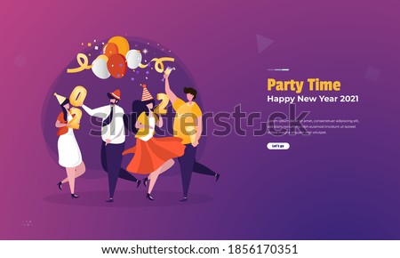 Invite friends to celebrate the new year 2021 party