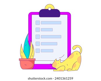 Invite friends to conduct questionnaire flat vector concept operation hand drawn illustration
