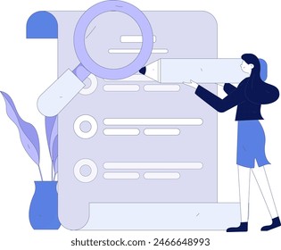 Invite friends to conduct questionnaire flat vector concept operation hand drawn illustration
