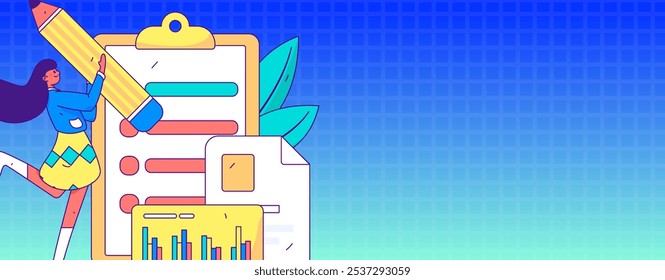 Convidar amigos para realizar questionário vetor plano conceito operação mão desenhada ilustração
