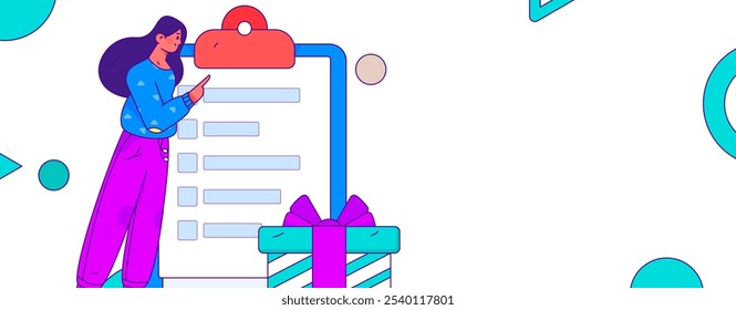 Invite friends to conduct questionnaire flat vector concept operation hand drawn illustration
