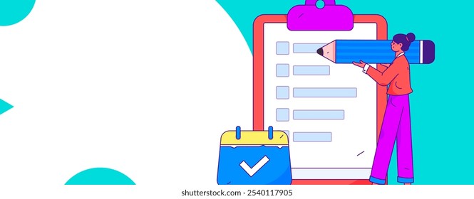 Convidar amigos para realizar questionário vetor plano conceito operação mão desenhada ilustração
