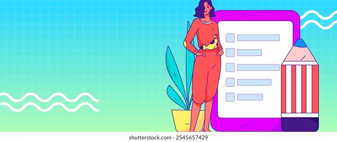 Convidar amigos para realizar questionário vetor plano conceito operação mão desenhada ilustração
