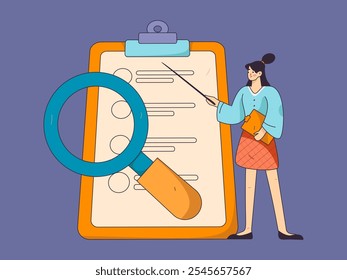 Invite friends to conduct questionnaire flat vector concept operation hand drawn illustration
