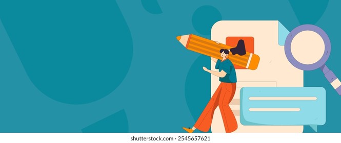 Invite friends to conduct questionnaire flat vector concept operation hand drawn illustration
