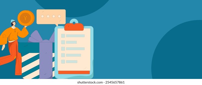 Invite friends to conduct questionnaire flat vector concept operation hand drawn illustration
