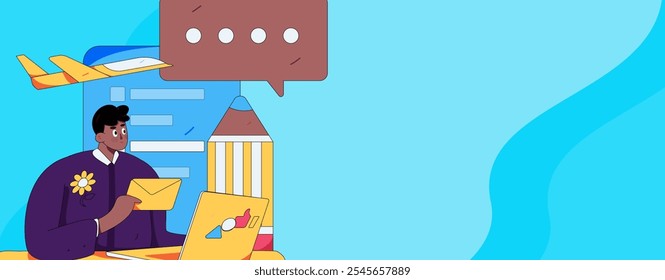 Convidar amigos para realizar questionário vetor plano conceito operação mão desenhada ilustração
