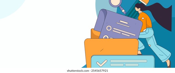 Convidar amigos para realizar questionário vetor plano conceito operação mão desenhada ilustração
