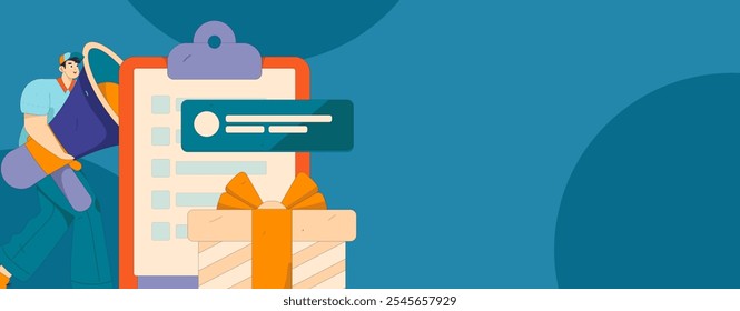 Convidar amigos para realizar questionário vetor plano conceito operação mão desenhada ilustração
