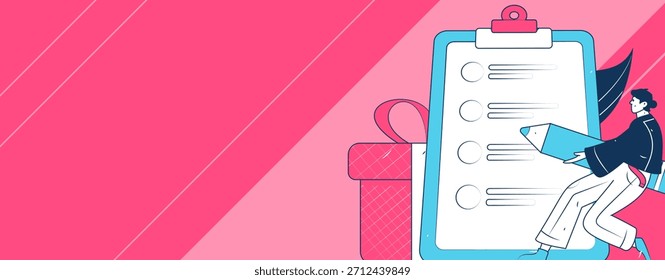 Convidar amigos para realizar questionário vetor plano conceito operação mão desenhada ilustração
